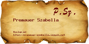 Premauer Szabella névjegykártya